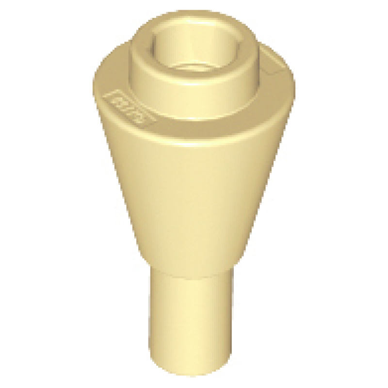 Kegel 1x1 omgekeerd met staaf (ijshoorn) Tan